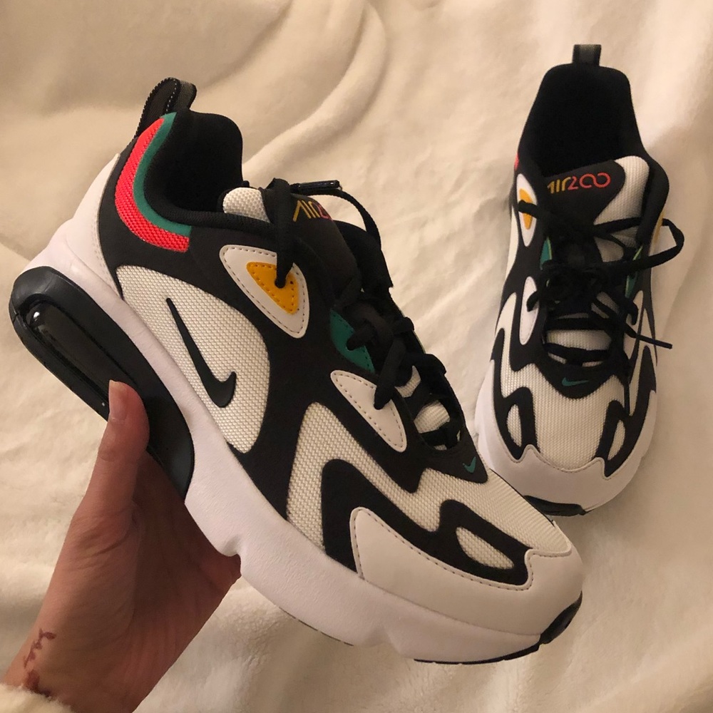 Nike White Black Multicolor Air Max Style Athletic Shoes